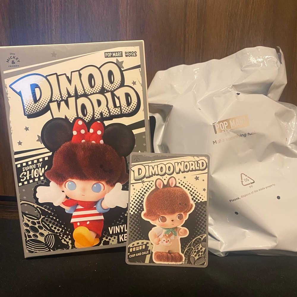 COPY - POP MART DIMOO World x Disney Series Chip and Dale Vinyl Plush Keychain